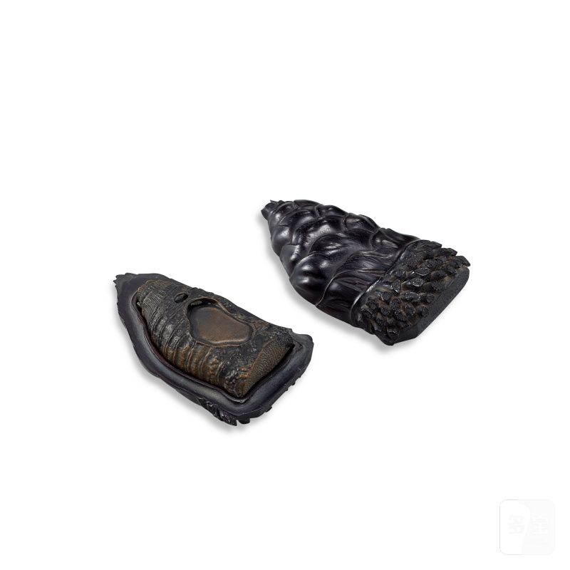 A chengni 'bamboo shoot' ink stone by Chen Duanyou, Republican period | 民國 陳端友製竹筍形澄泥砚 - 图1